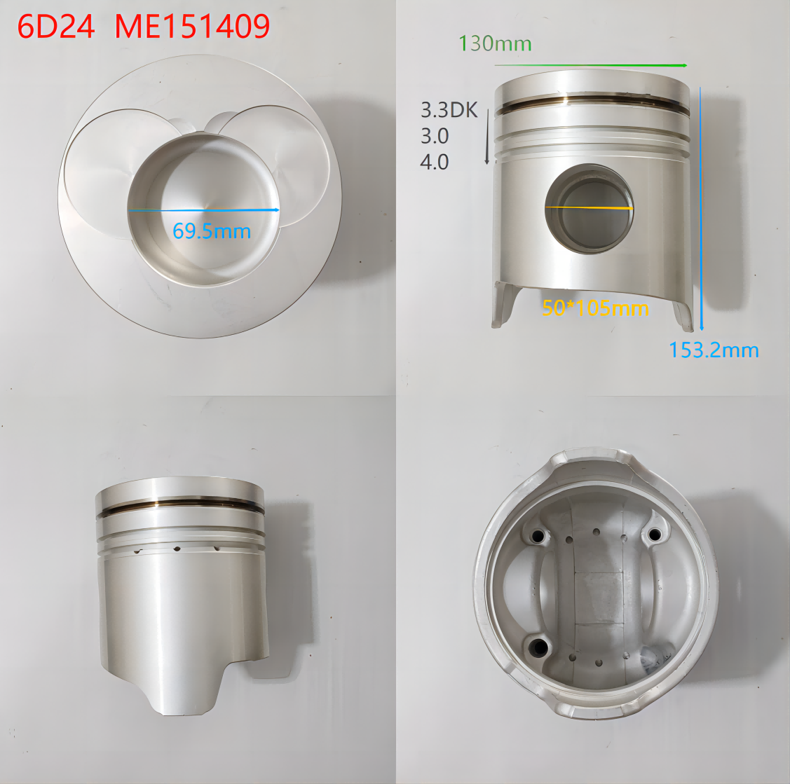 6D24 AG Piston Set ME151409 Mitsubishi